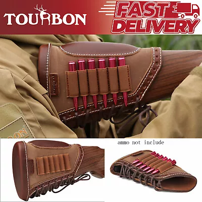 TOURBON Recoil Pad Rifle Cheek Rest Riser Gun Ammo Holder Buttstock Cover Sleeve • $29.69