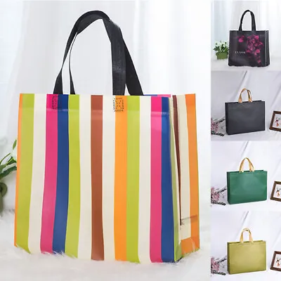 £3.47 • Buy Large Reusable Tote Womens Ladies Non-Woven Travel Foldable Shopping Bag Handbag