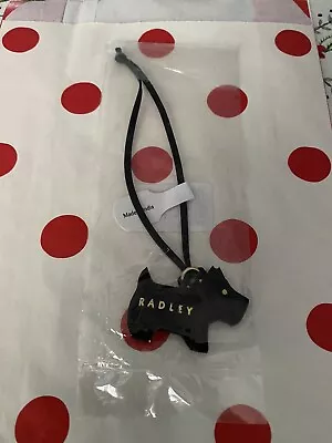 £7.50 • Buy Radley Leather Hanging Dog Tag Black, New With Tags - For Handbag, Keyring Etc