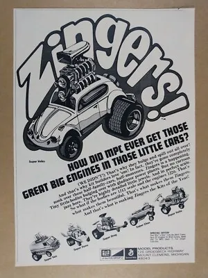 1971 MPC Zingers Model Kits Vintage Print Ad • $9.99