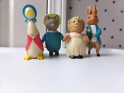 Vtg 70s Beatrix Potter Peter Rabbit Duck Figures Eden Tiggy Winkle Mobile Toys • $19.95