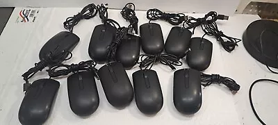 LOT OF 11 MS116T Dell Optical USB Wired Scroll Mouse 0DV0RH • $34.99