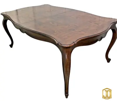 Henredon French Provincial Louis XV Oak Dining Table & 3 Leaves #20-7001 *RARE* • $2000