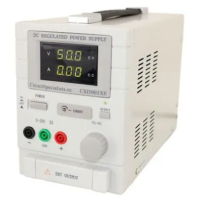 Adjustable Linear DC Bench Power Supply 0-50V 0-3A Variable CSI5003XE • £89.99