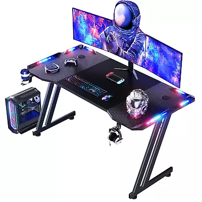 47/55/63 Inch LED Gaming Desk Gaming Table RGB Computer Desk Gamer Workstations • $89.95