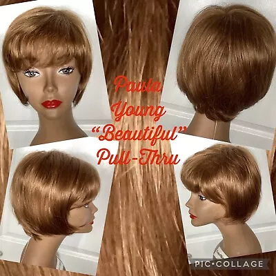 Paula Young BEAUTIFUL Pull Through Volumizer Hairpiece Wig #27 Light Auburn EUC • $19.99