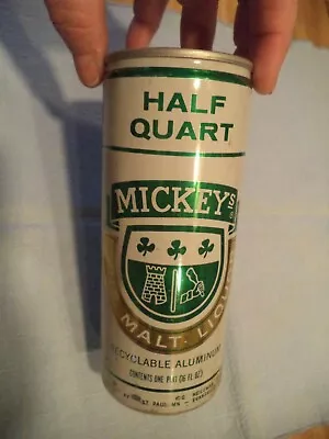 Mickey's Fine Malt Liquor 16 Oz Aluminum Beer Can G. Heileman Brewing Co • $9