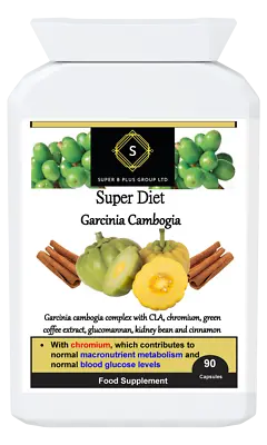 Garcinia Cambogia Super Diet Weight Loss Carb Blocker Fat Burners 90 Capsules • £16.55