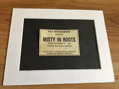 MISTY IN ROOTS DURHAM 1981-Mounted Original Advert • £9.50