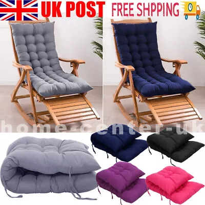 £12.95 • Buy Garden Rocking Deck Chair Tufted Cushion Outdoor Recliner Seat Pad Cover Cotton