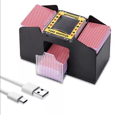 Card Shuffler 6 Deck Automatic Battery Operated Casino Card Game Night Shuffler • $22.68