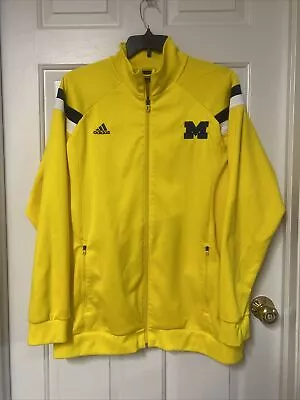 Adidas Michigan Wolverines Full Zip Warm Up Embroidered Track Jacket Men’s XXL • $29.98