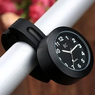 Universal Waterproof  Motorcycle Motorbike Bike 7/8  Handlebar Bar Mount Clock • $7.90