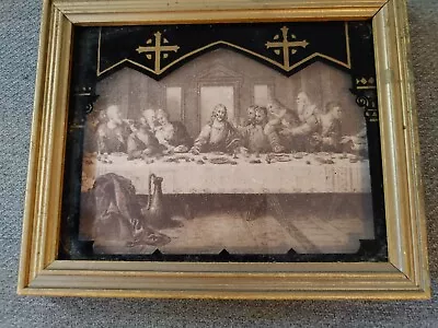 Vtg The Last Supper Picture 5.75 X 4.75 • $9.95