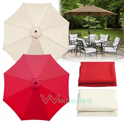 10FT Patio Umbrella Canopy Top Cover Replacement ONLY 8 Ribs Market Outdoor Yard • $35.99