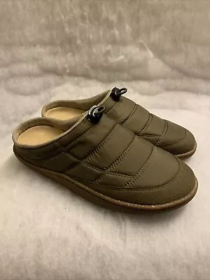 Mens Clarks Slippers Pilton Mule Dark Olive Size 7G Was £60 • £48