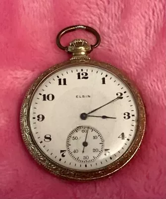   1900s Vintage Elgin Pocket Watch  - Working • $49.99