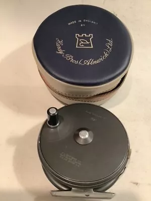 HARDY BROS  THE PERFECT  3 5/8  Fly Reel W/ FLY LINE & CASE • $325