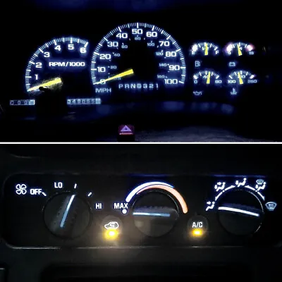 14 Bright White LED Kit For 1992-1999 Chevrolet Trucks Gauge Cluster+AC Controls • $14.95