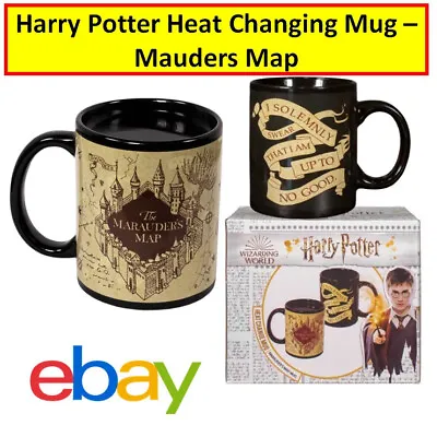 Harry Potter Heat Changing Mug Tea Coffee Cup Marauder's Map Novelty Mug • $49