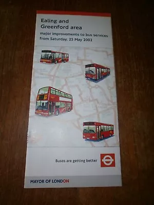 London Transport Timetable Booklet-Ealing & Greenford Area 2002 • £1.99