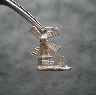 Windmill & Miller Couple Charm Vintage Sterling Silver Pendant ~ 2.2g  • $8.50