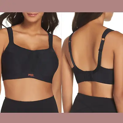 NWT Panache [ 32GG US] Ultimate High Impact Underwire Sports Bra In Black #6057 • £37.94