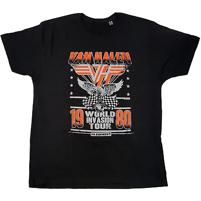 Van Halen Invasion Tour 80 Black T-Shirt OFFICIAL • £14.99