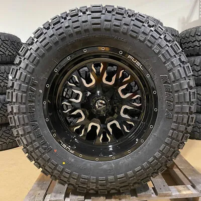 20x10 Fuel D611 Stroke Black Wheels AT 37  Tires 8x170 Ford Super Duty F250 F350 • $3199