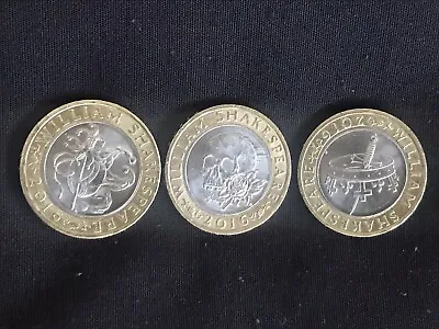 £14.99 • Buy 2016 William Shakespeare £2 Coin Set Comedies Tragedies Histories  Set Of 3 Coin