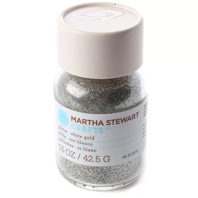 3 Jars Of Martha Stewart Crafts Fine Glitter White Gold. 1.5oz Each • $18.87