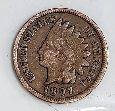 $8.95 • Buy 1897 United States USA INDIAN HEAD Cent One Penny Coin (C1905)