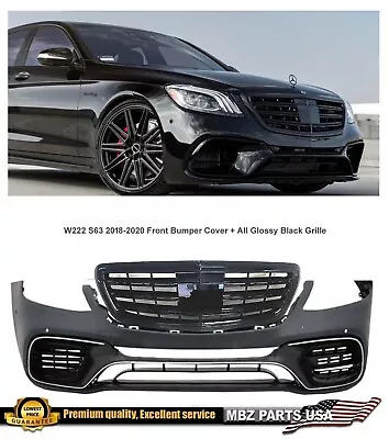 S63 AMG Front Bumper S550 Facelift S560 AMG Style 2014-2020 With Black Grille. • $1650