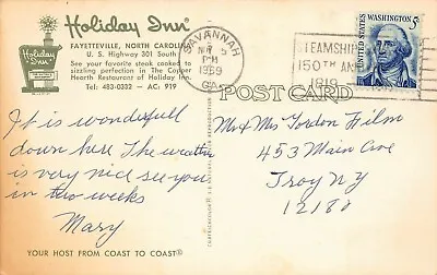 Steamship Steamer Savannah 150th Anniversary Cancel Stamp 1969 Vtg Postcard O2 • $14.95