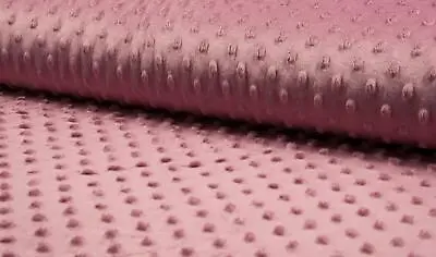 £1.99 • Buy Luxury Supersoft DIMPLE Cuddle Soft Fleece Fabric Material - OLD ROSE