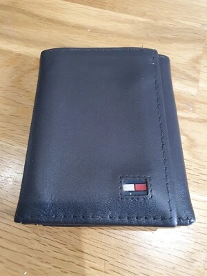 £0.99 • Buy TOMMY HILFIGER Leather Brown Trifold Wallet (ref 17)