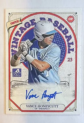 $0.95 • Buy Vance Honeycutt 2023 Onyx Vintage Rookie Blue Ink Signature Auto #va-vh