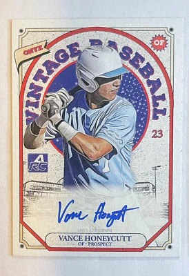 $0.95 • Buy Vance Honeycutt 2023 Onyx Vintage Rookie Blue Ink Signature Auto #va-vh