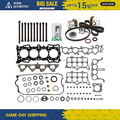 Head Gasket Set Timing Belt Kit Fit Honda Accord F22A1 F22A4 F22A6 • $138.99