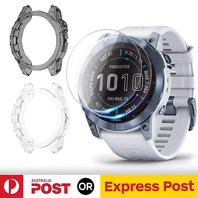 For Garmin Fenix 7 7S 7X Solar Sapphire Shockproof Case Cover Screen Protector • $4.85