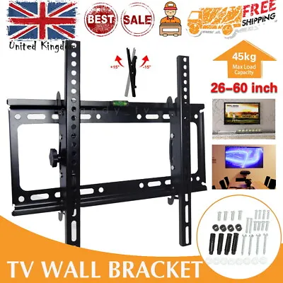 Tilt TV Wall Bracket Mount LCD LED For 26 32 37 40 42 46 50 52 55 Inch TV  • £8.99