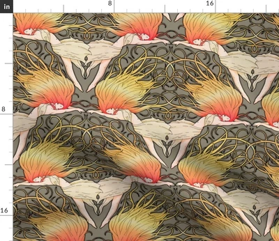£36.02 • Buy Woman Art Deco Art Nouveau Women Yoga 1920S Toga Spoonflower Fabric By The Yard