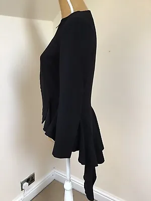 Zara Tail Jacket Size Small Steampunk Victoriana Black Zip • £13.99