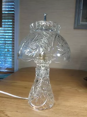 Vintage Crystal Star Of David Design Boudoir Lamp Electric 24% Lead • $34.97