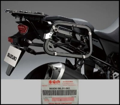 $449.95 • Buy Genuine Suzuki V-Strom 1050 Aluminum Side Case Carrier Set Black 990D0-06L01-065