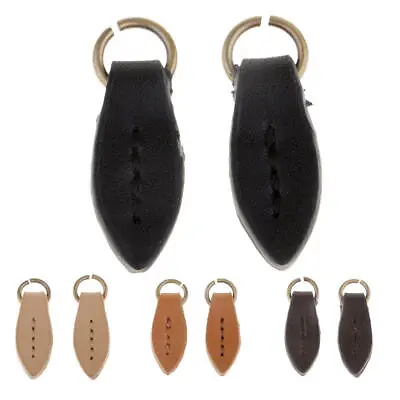 2x Retro PU Leather Zipper Puller Zipper Pull Puller Zip • $14.31