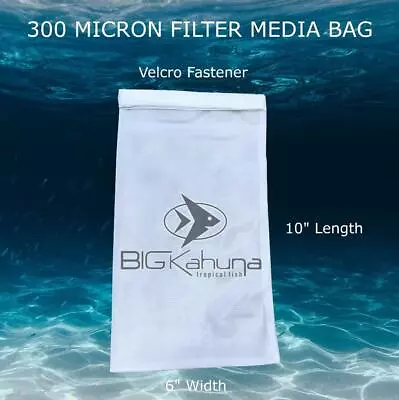 Aquarium Nylon Mesh Filter Media Bags - Reusable - Washable - 300 Micron • $9.95