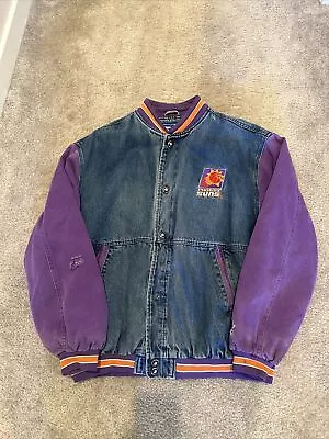 Vintage Phoenix Suns Denim Starter Jacket Size XL Extra Large • $220