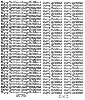 £1.15 • Buy C360/361: 4mm Happy Christmas Or Merry Christmas Peel Off Stickers Card Making
