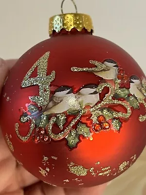 Kurt Adler Replacement Ornament #4 Calling Birds Of Red 12 Days Of Christmas Set • $8.50